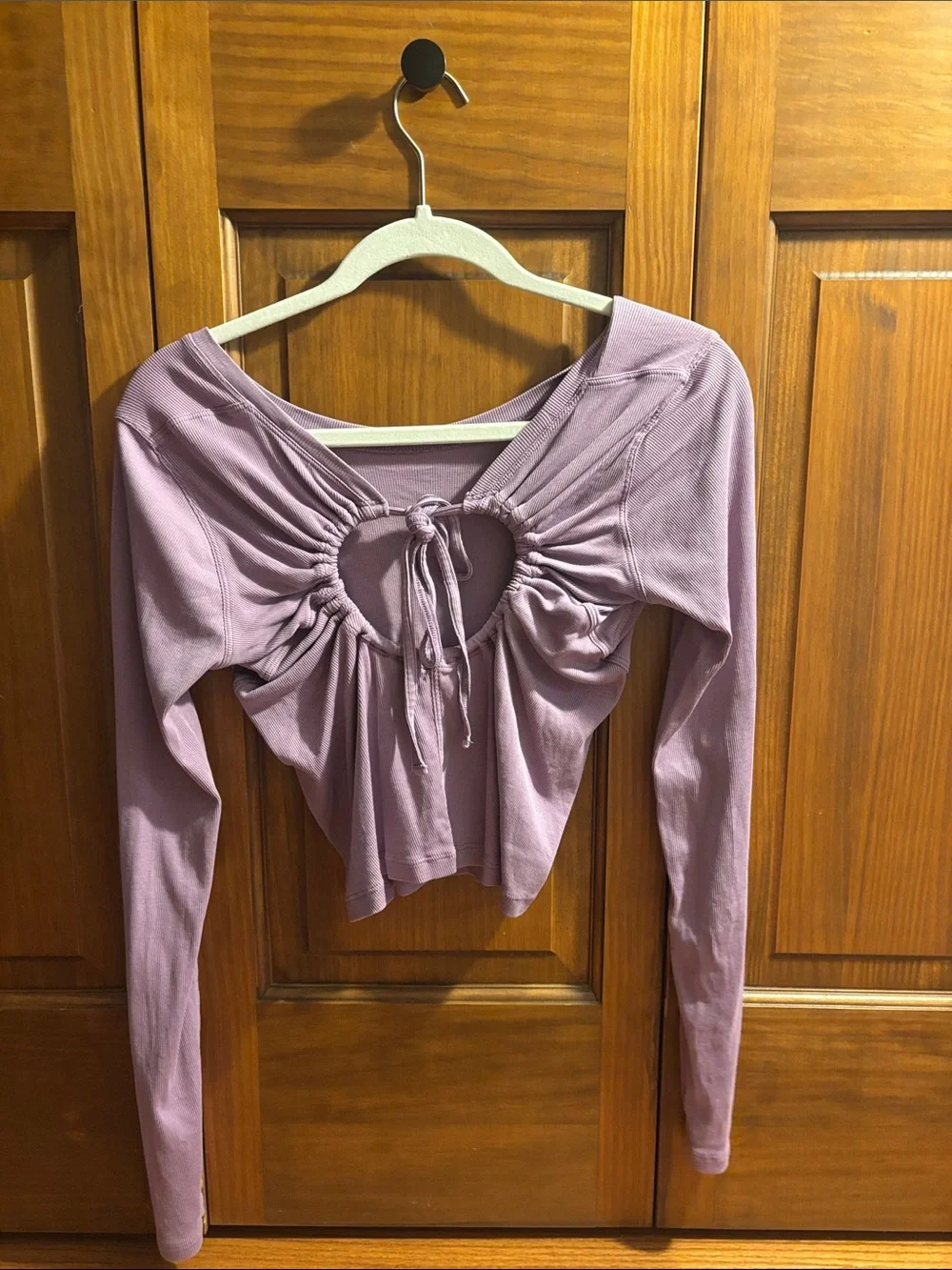 Lululemon Open Back Ribbed Long Sleeve Shirt - Wisteria Purple - Size small (?)